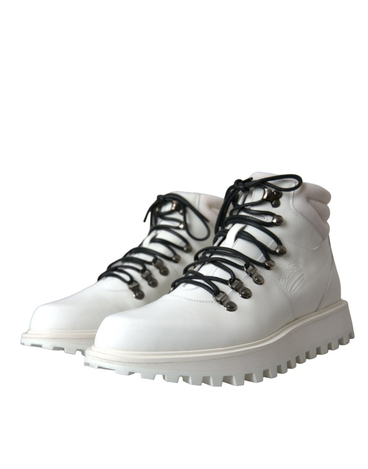 Bottines de randonnée blanches Vulcano pour hommes de Dolce &amp; Gabbana