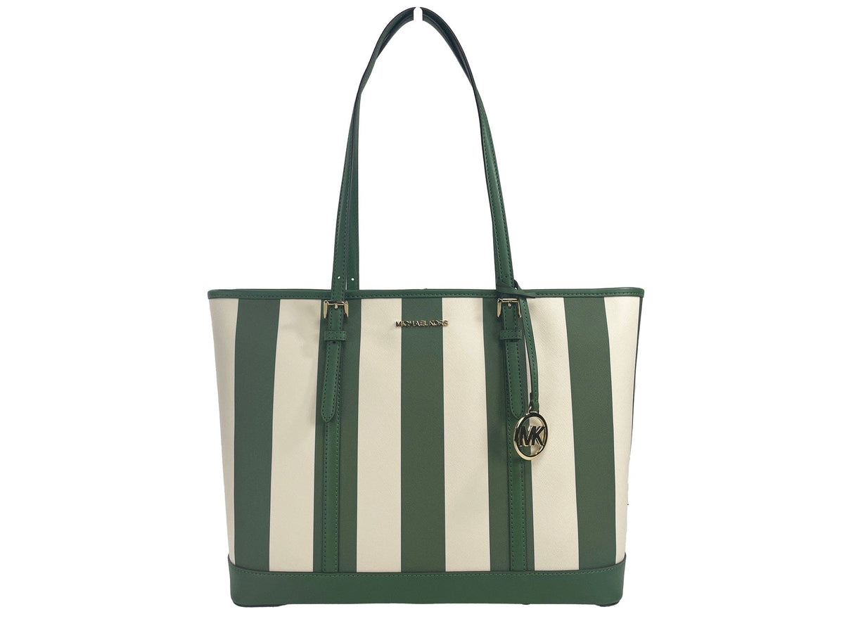 Sac fourre-tout en PVC Jet Set Travel de Michael Kors, grand modèle, vert fougère