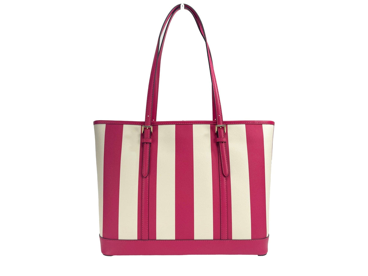 Bolso tote de PVC con diseño de TZ grande de Michael Kors Jet Set Travel en color rosa