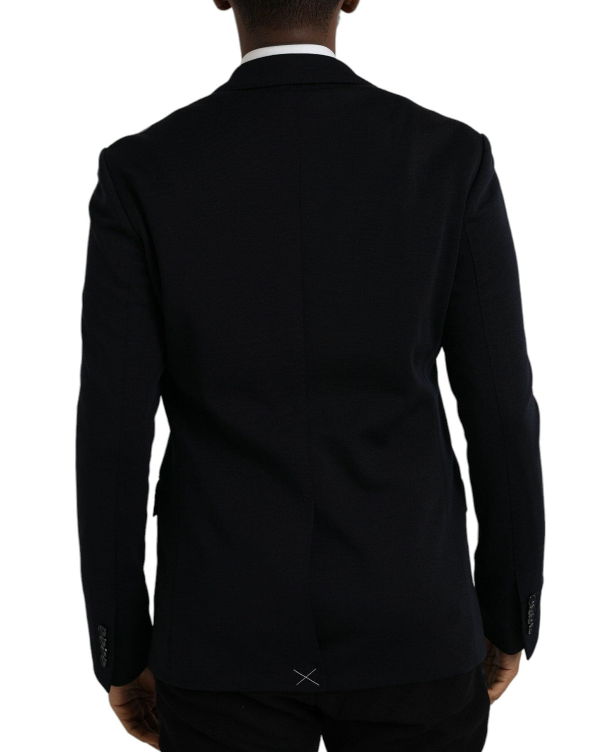 Blazer à boutonnage simple en laine noire Dolce &amp; Gabbana