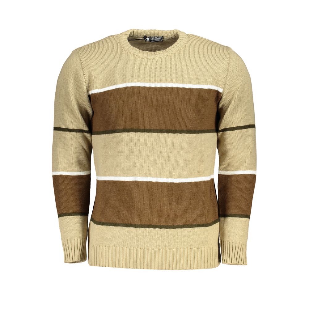 Suéter de tela beige US Grand Polo