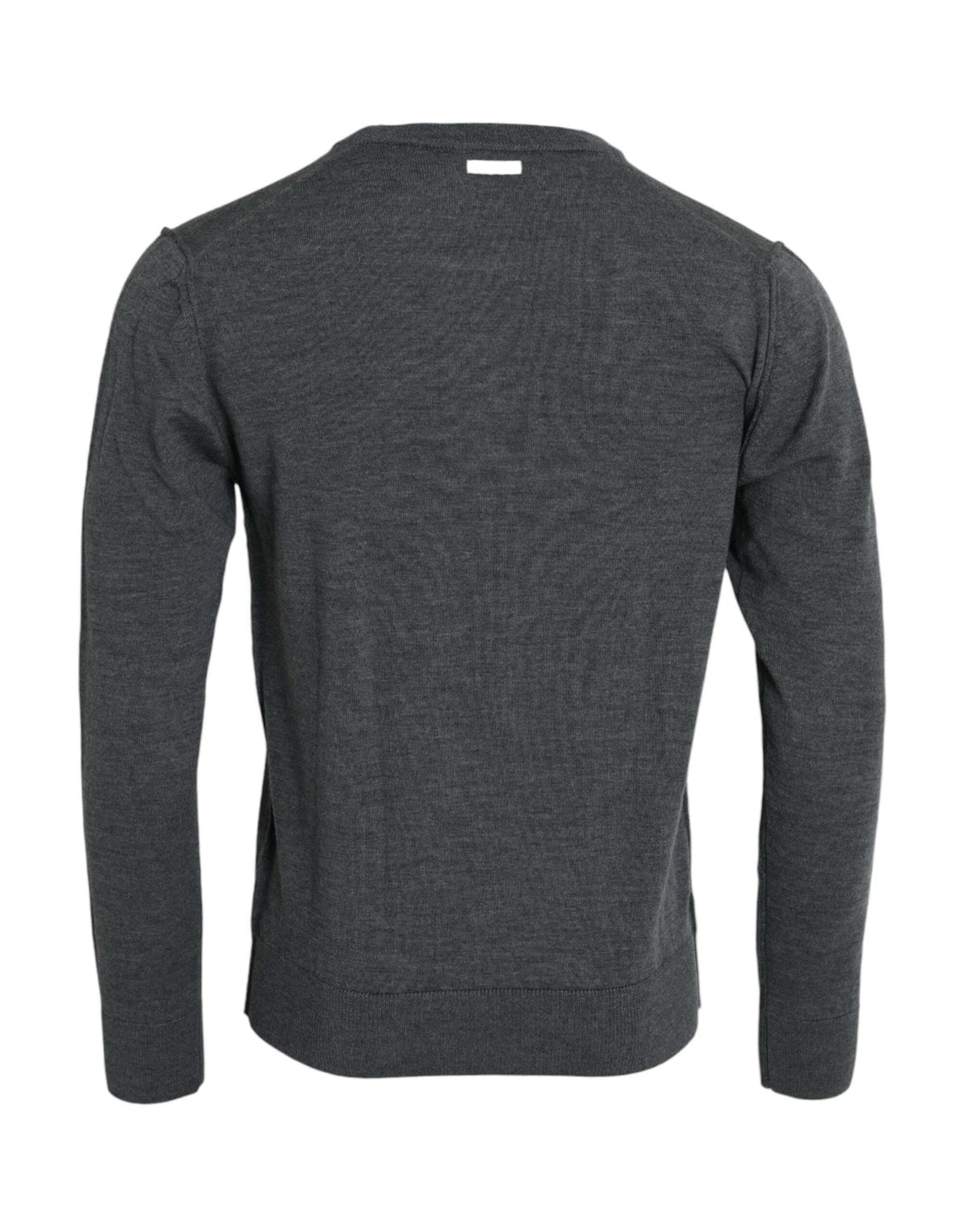 Pull ras du cou en laine gris foncé Dolce &amp; Gabbana