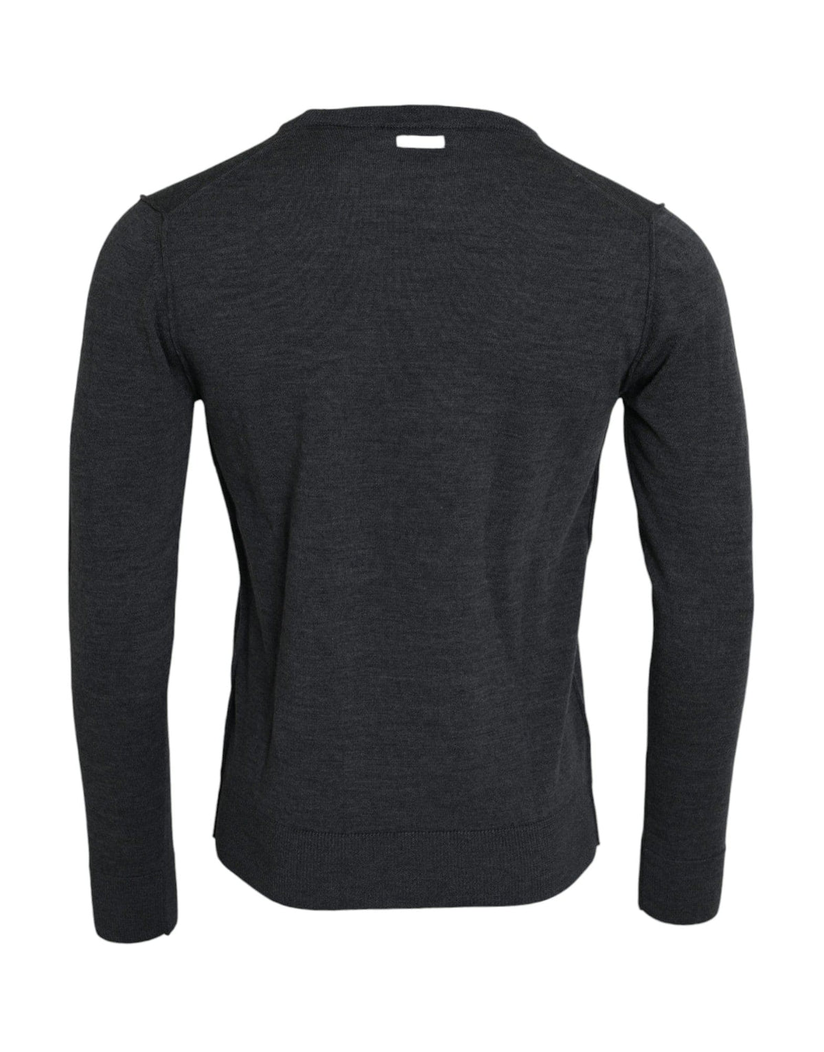 Pull ras du cou en laine gris foncé Dolce &amp; Gabbana