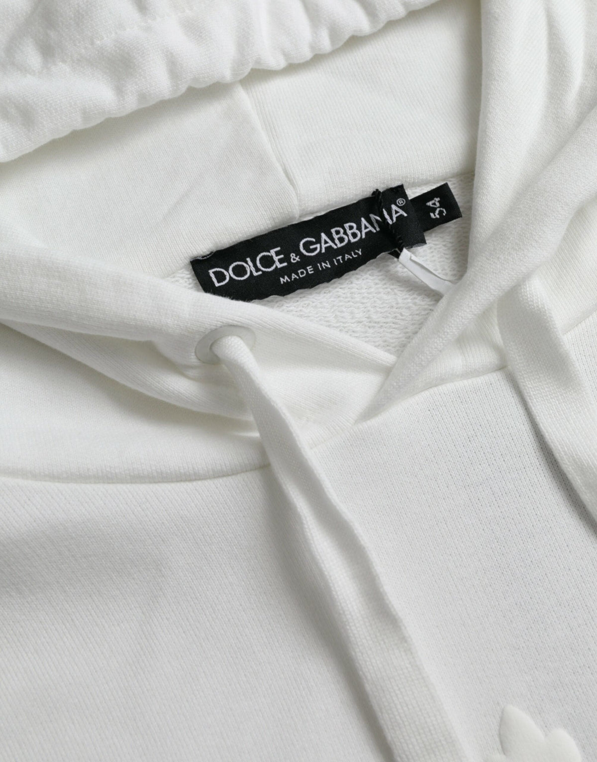 Sweat-shirt à capuche en coton blanc Dolce &amp; Gabbana