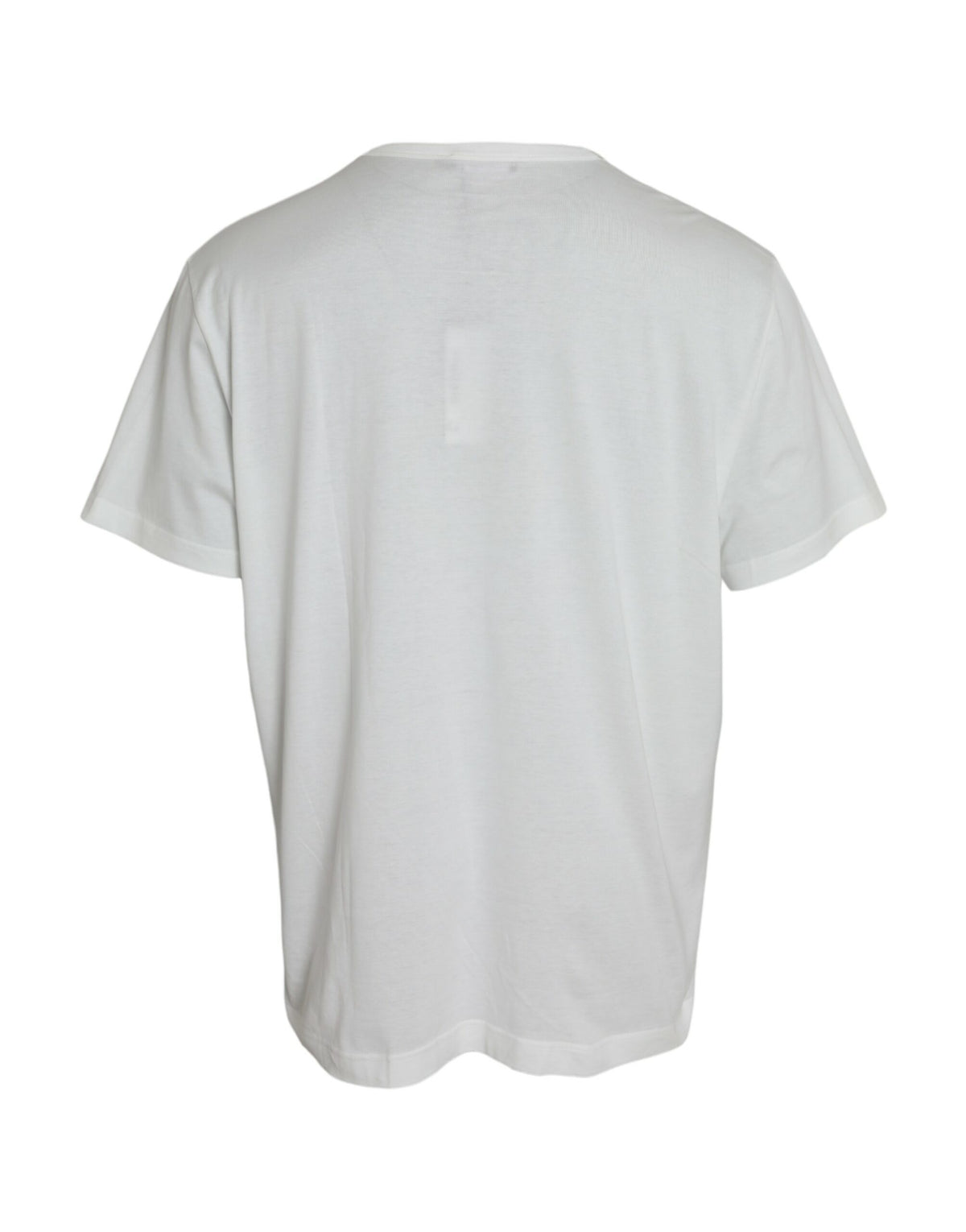 T-shirt ras du cou en coton blanc avec logo en relief Dolce &amp; Gabbana