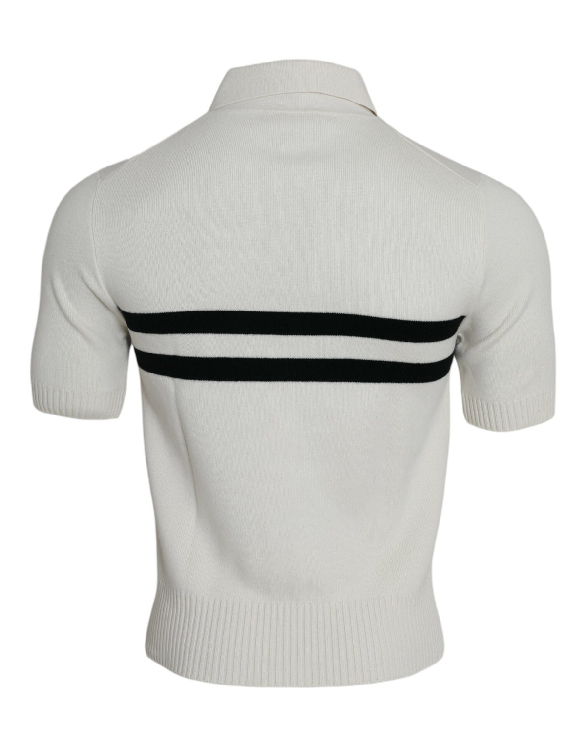 Camiseta henley con cuello y logotipo DG en color blanco de Dolce &amp; Gabbana