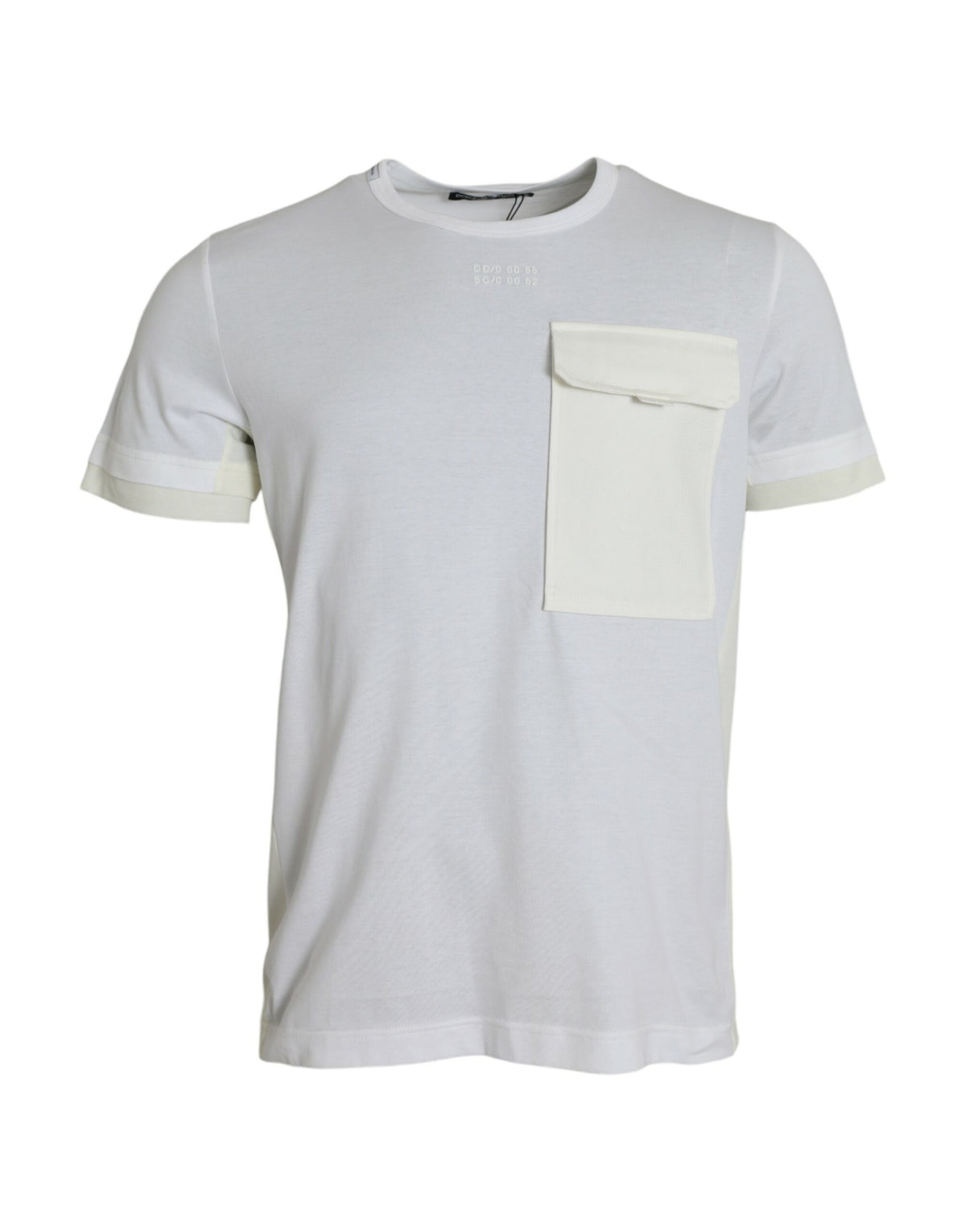 Camiseta de manga corta con bolsillo de algodón blanco de Dolce &amp; Gabbana