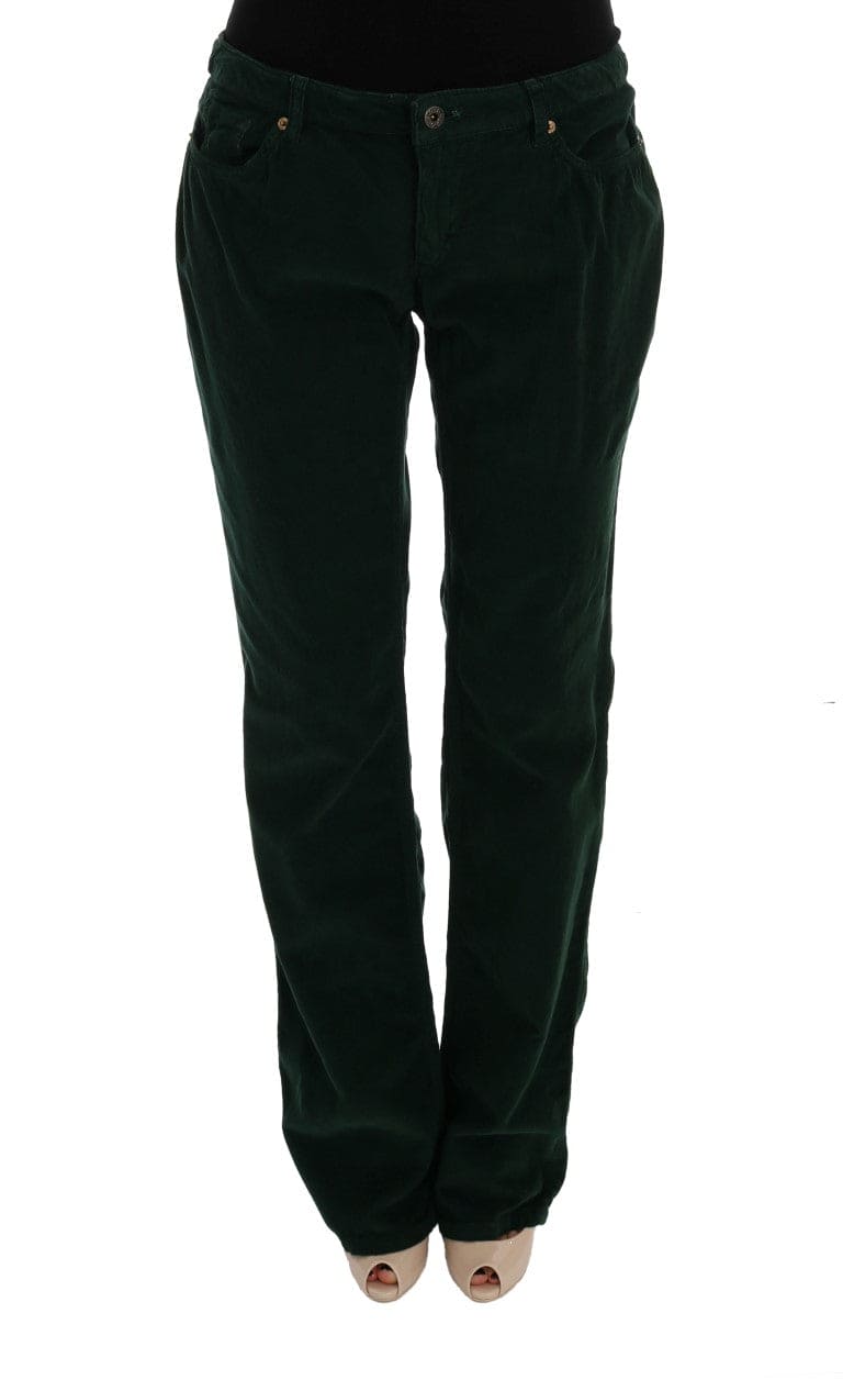 Pantalon élégant en coton mélangé vert Dolce &amp; Gabbana