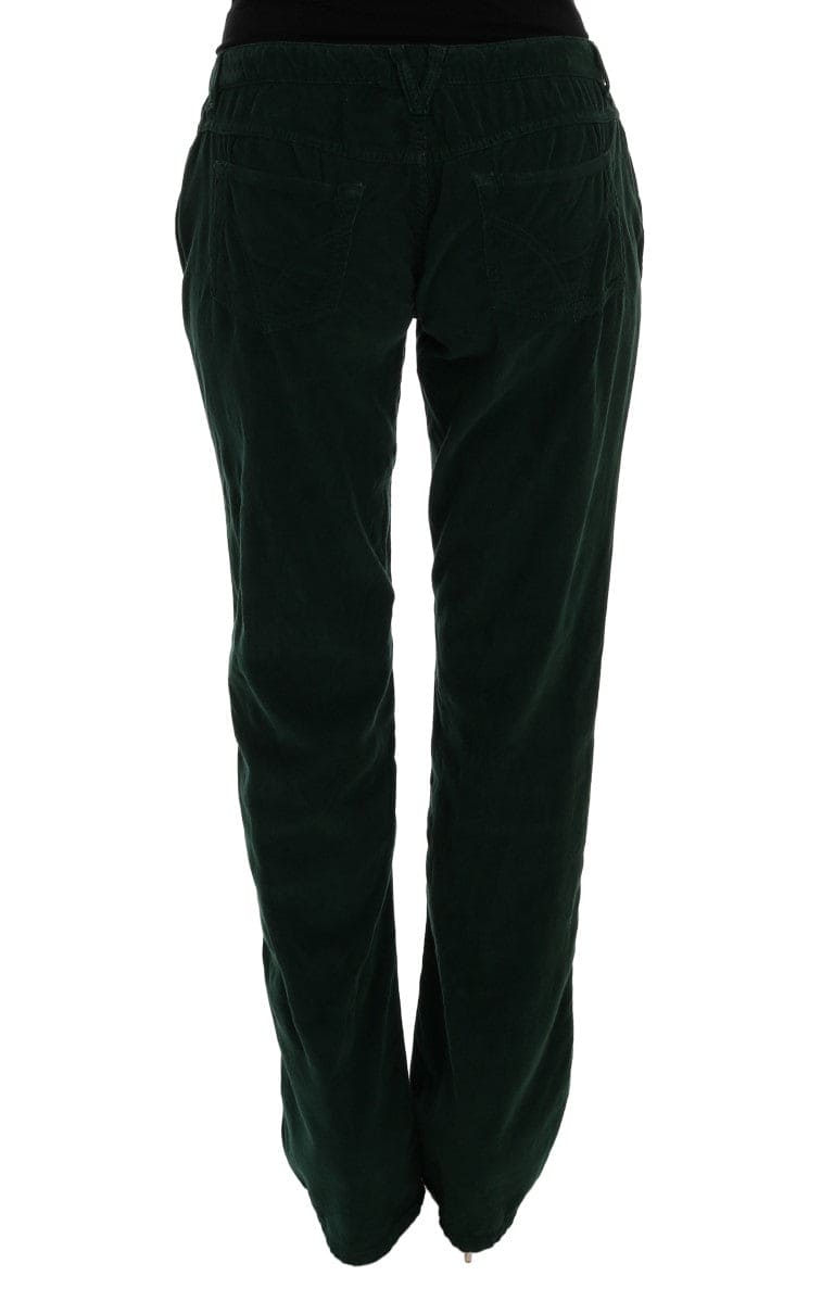 Pantalon élégant en coton mélangé vert Dolce &amp; Gabbana