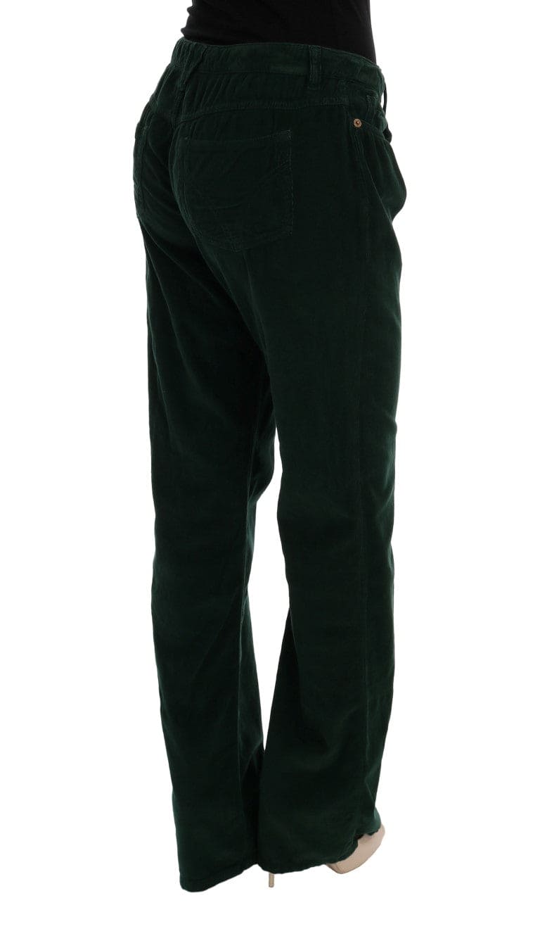 Pantalon élégant en coton mélangé vert Dolce &amp; Gabbana