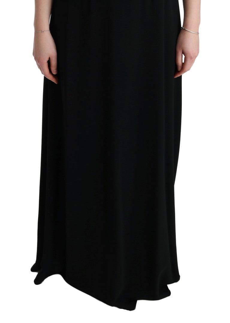 Robe longue fleurie noire élégante Dolce &amp; Gabbana