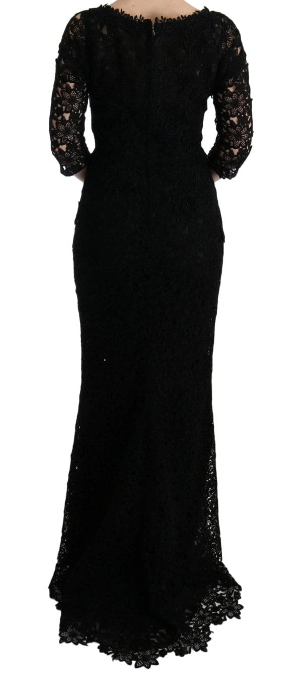 Robe fourreau noire élégante avec doublure en soie Dolce &amp; Gabbana