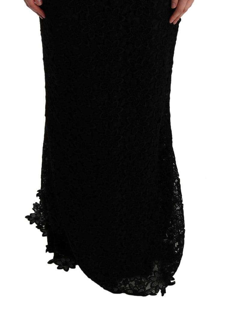 Robe fourreau noire élégante avec doublure en soie Dolce &amp; Gabbana