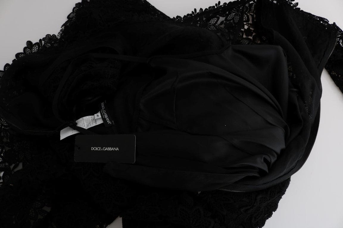 Robe fourreau noire élégante avec doublure en soie Dolce &amp; Gabbana