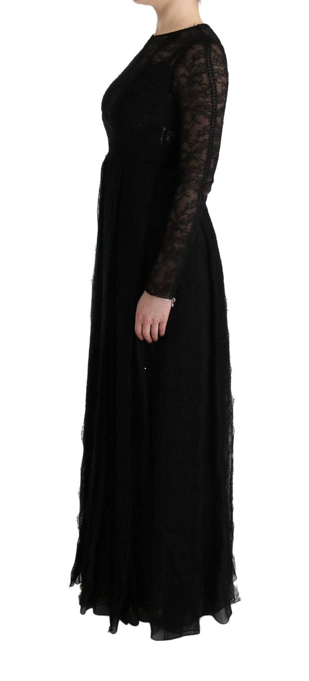 Robe fourreau noire élégante à manches longues Dolce &amp; Gabbana