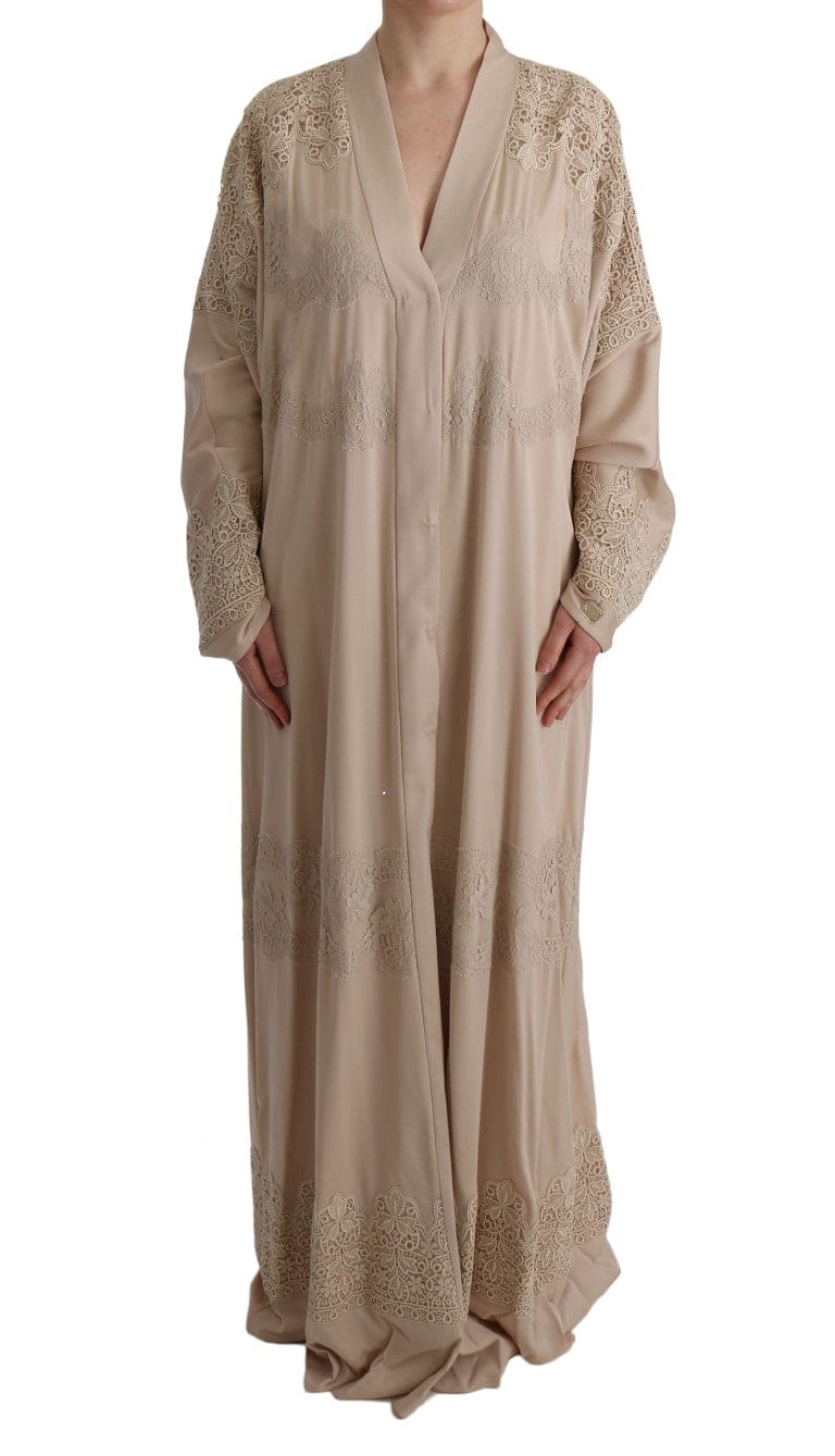 Robe caftan cape beige élégante de Dolce &amp; Gabbana