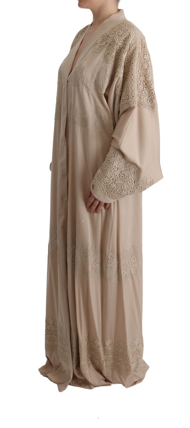 Robe caftan cape beige élégante de Dolce &amp; Gabbana