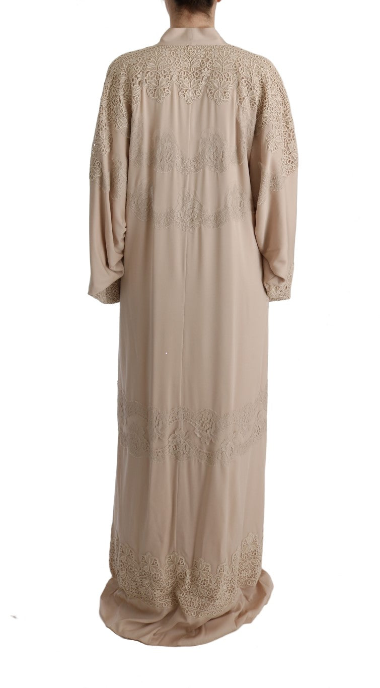 Robe caftan cape beige élégante de Dolce &amp; Gabbana