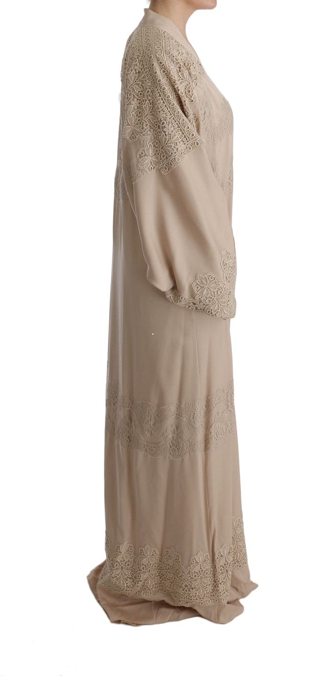 Robe caftan cape beige élégante de Dolce &amp; Gabbana