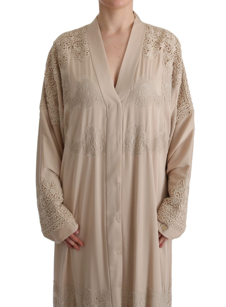 Robe caftan cape beige élégante de Dolce &amp; Gabbana