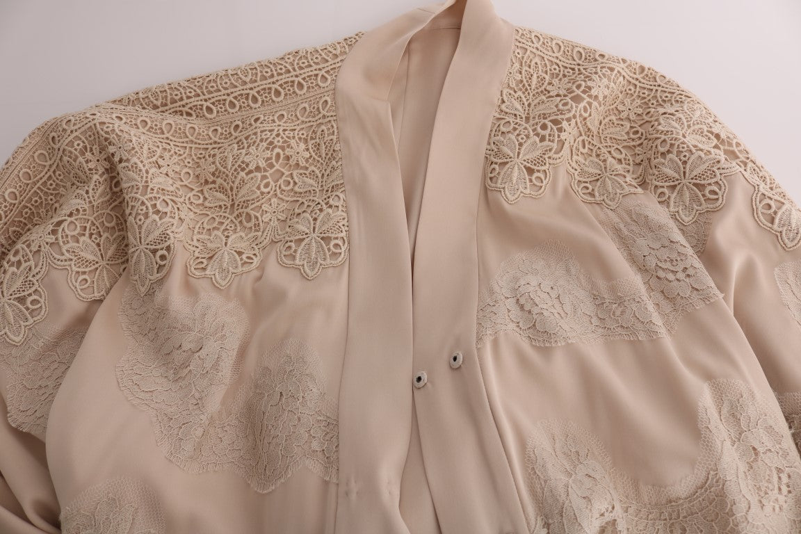 Robe caftan cape beige élégante de Dolce &amp; Gabbana