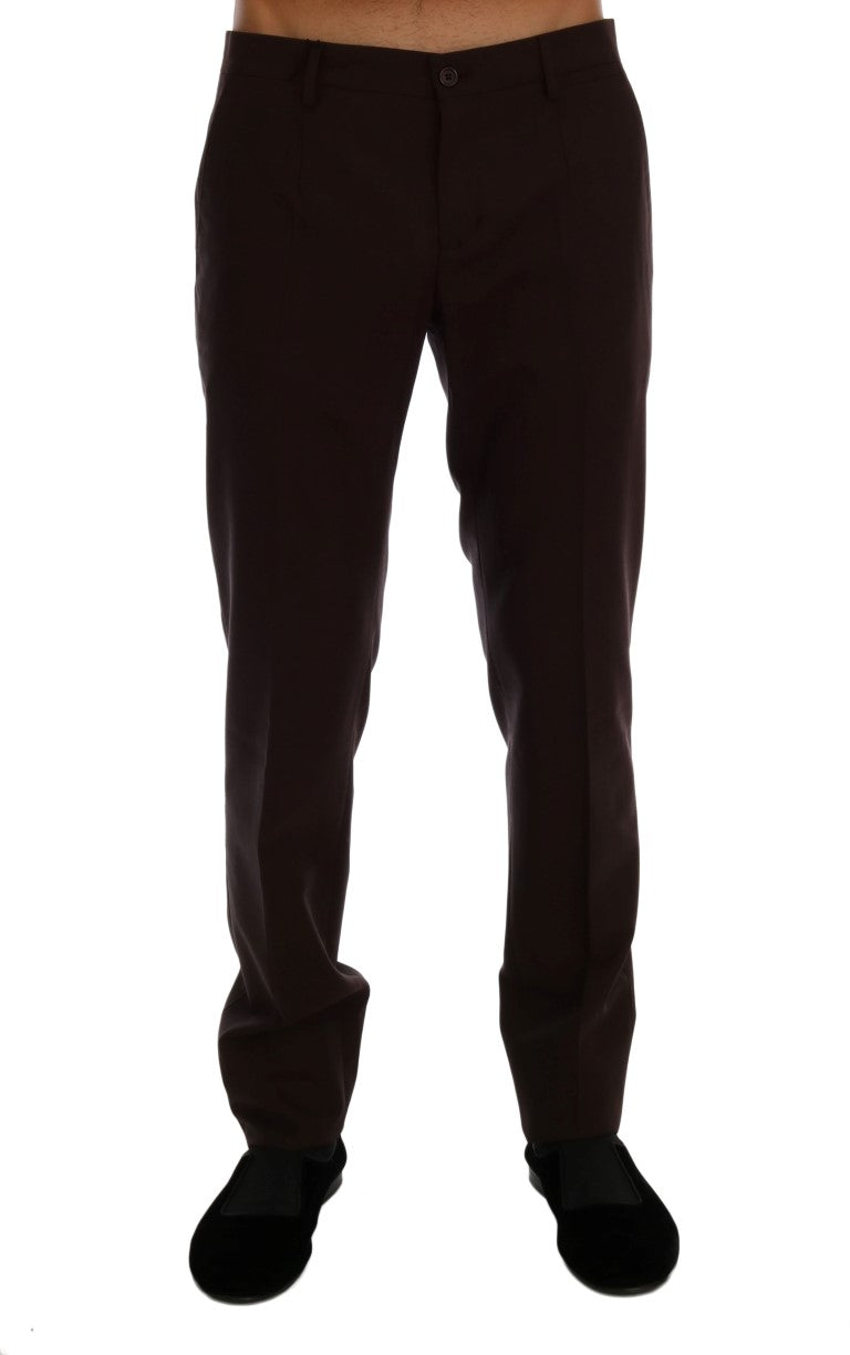 Pantalon habillé slim fit Dolce &amp; Gabbana en violet