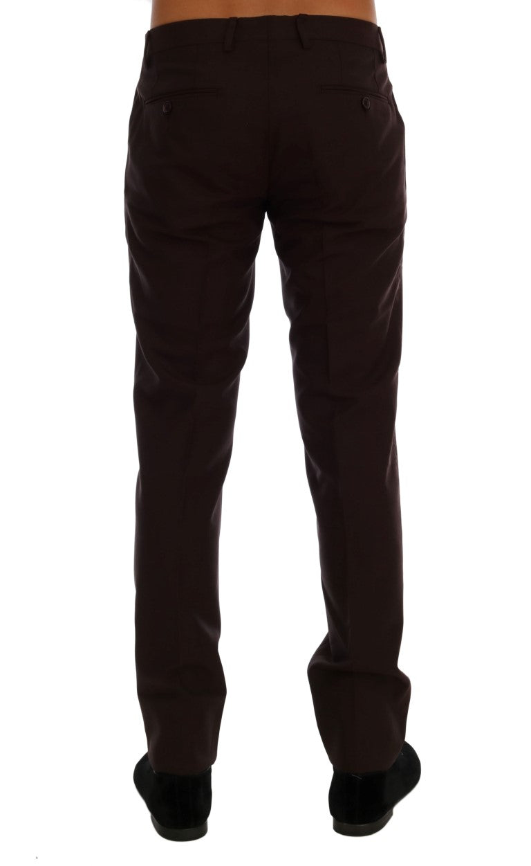 Pantalon habillé slim fit Dolce &amp; Gabbana en violet