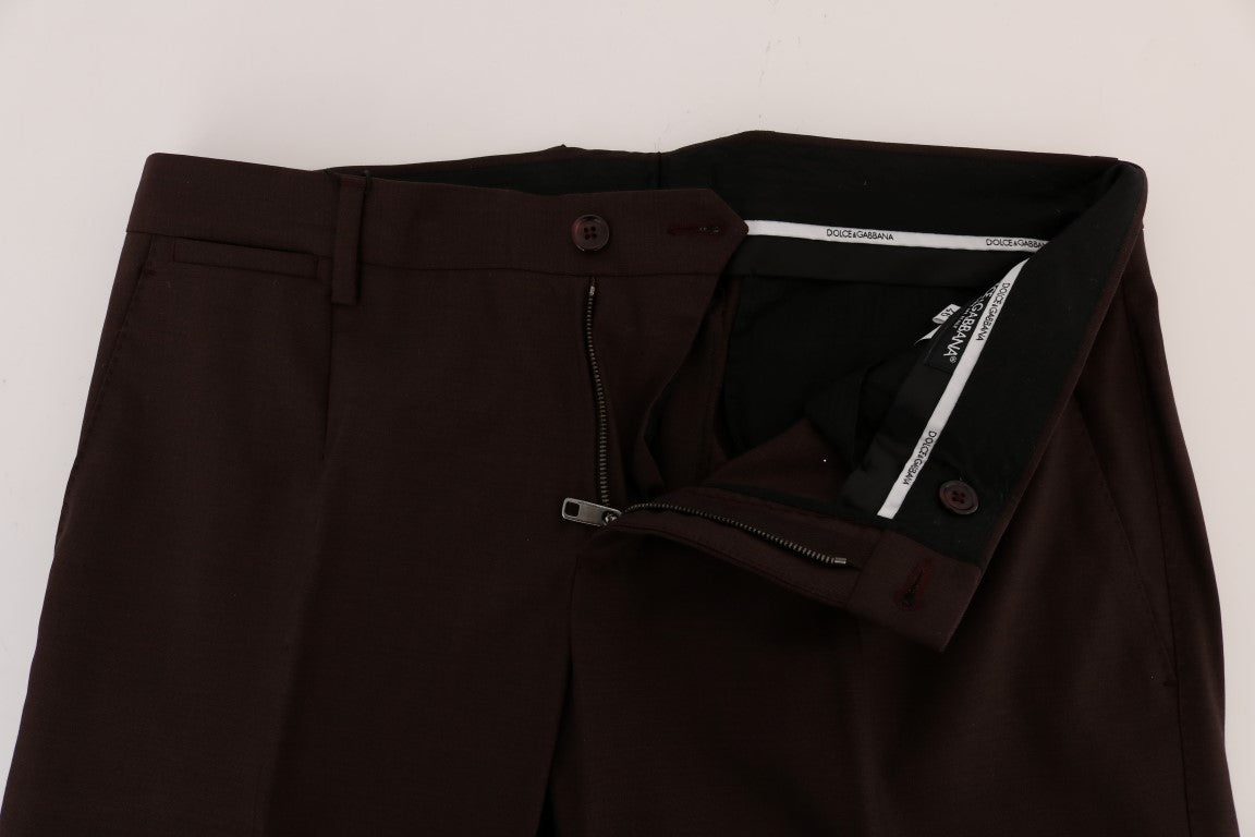 Pantalon habillé slim fit Dolce &amp; Gabbana en violet