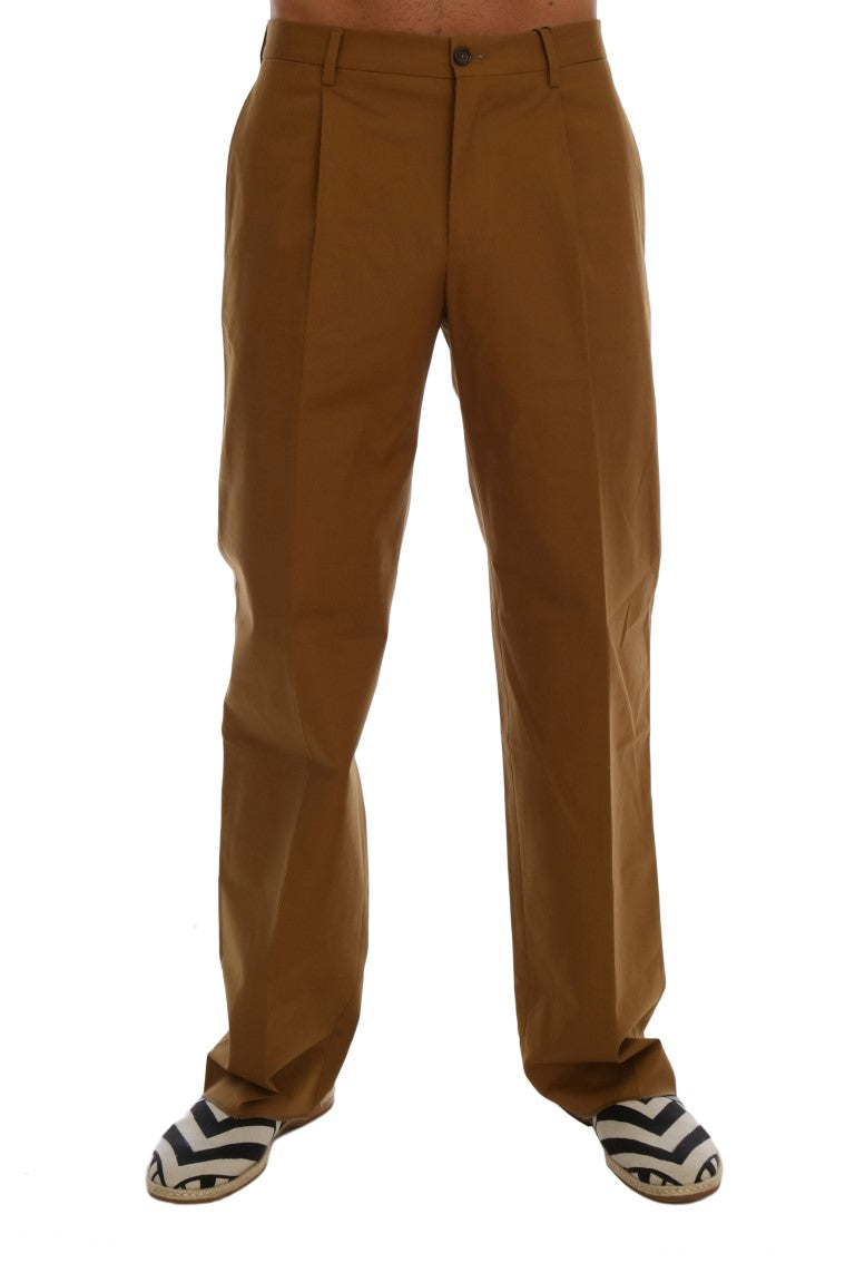 Pantalon habillé marron élégant Dolce &amp; Gabbana pour homme