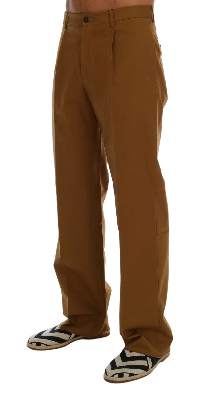 Pantalon habillé marron élégant Dolce &amp; Gabbana pour homme