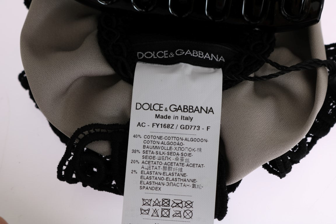 Pince à cheveux élégante en dentelle florale Dolce &amp; Gabbana