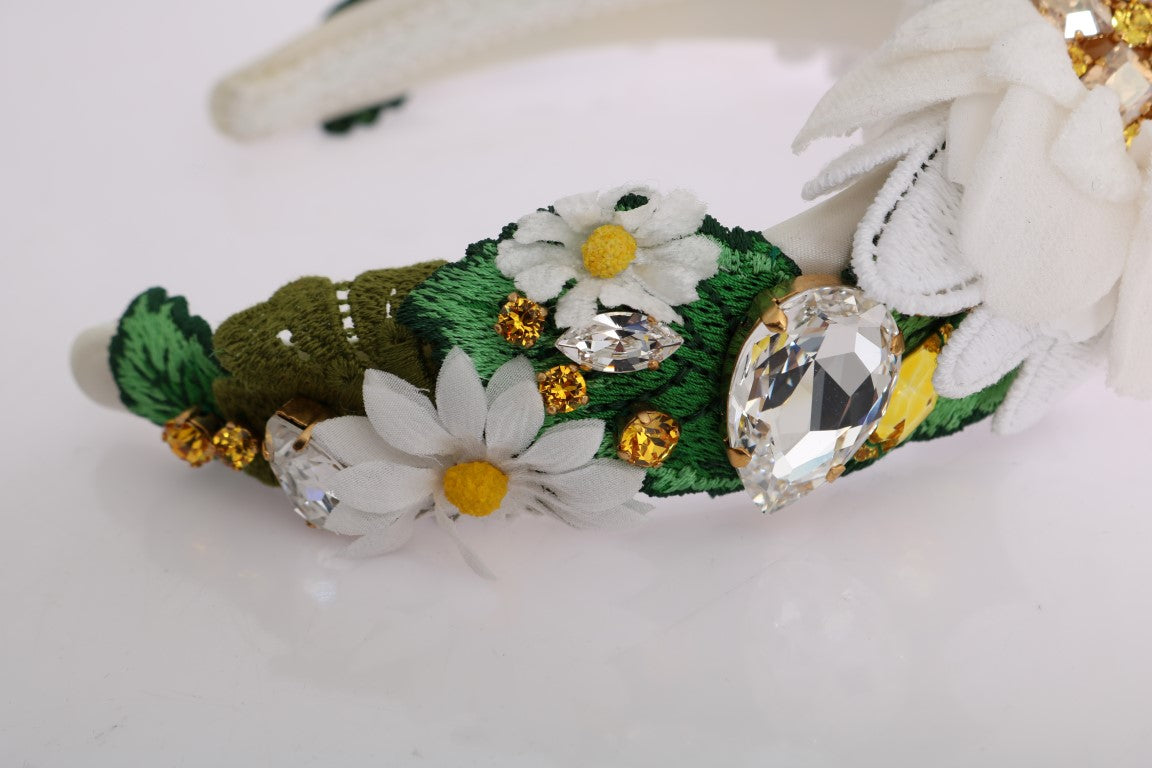 Diadema con cristales y diseño de girasoles de Dolce &amp; Gabbana