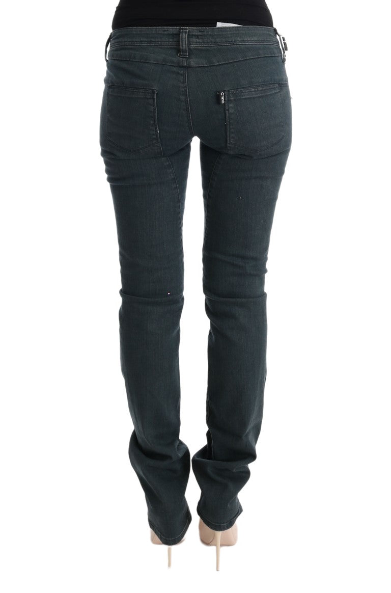 Costume National Chic Jean Super Slim Gris en Coton