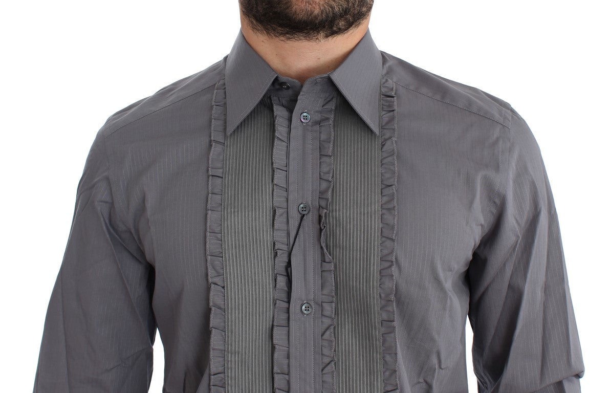 Camisa de vestir elegante de algodón de corte entallado de Dolce &amp; Gabbana