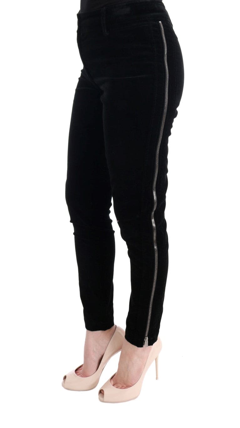 Pantalon court slim noir chic Ermanno Scervino