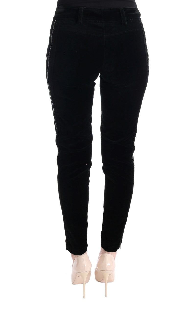 Pantalon court slim noir chic Ermanno Scervino