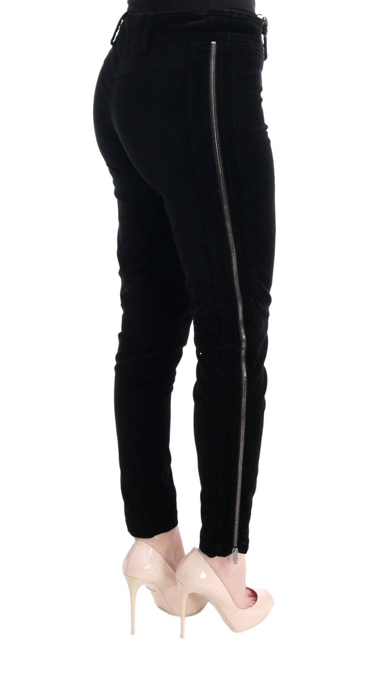 Pantalon court slim noir chic Ermanno Scervino