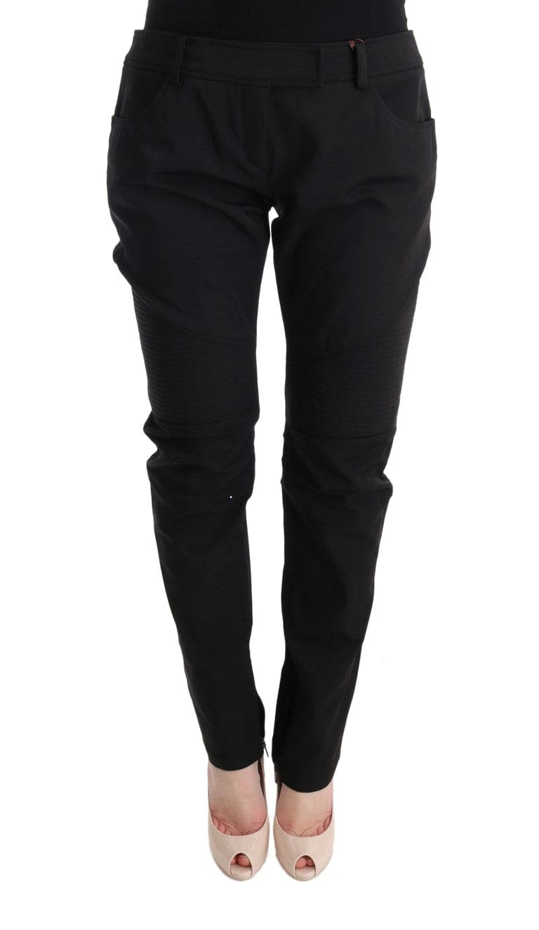 Ermanno Scervino Pantalon slim en coton noir élégant