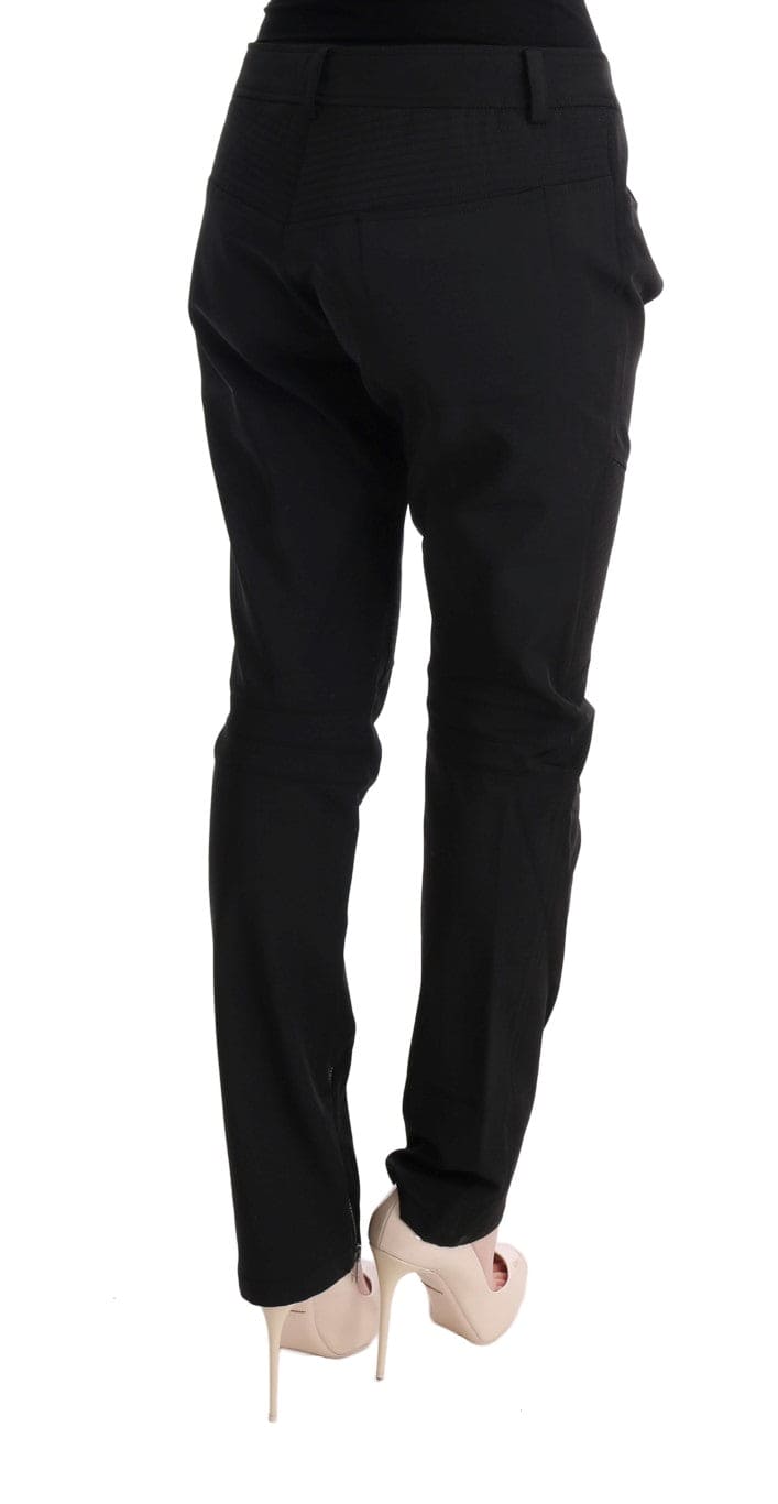 Ermanno Scervino Pantalon slim en coton noir élégant