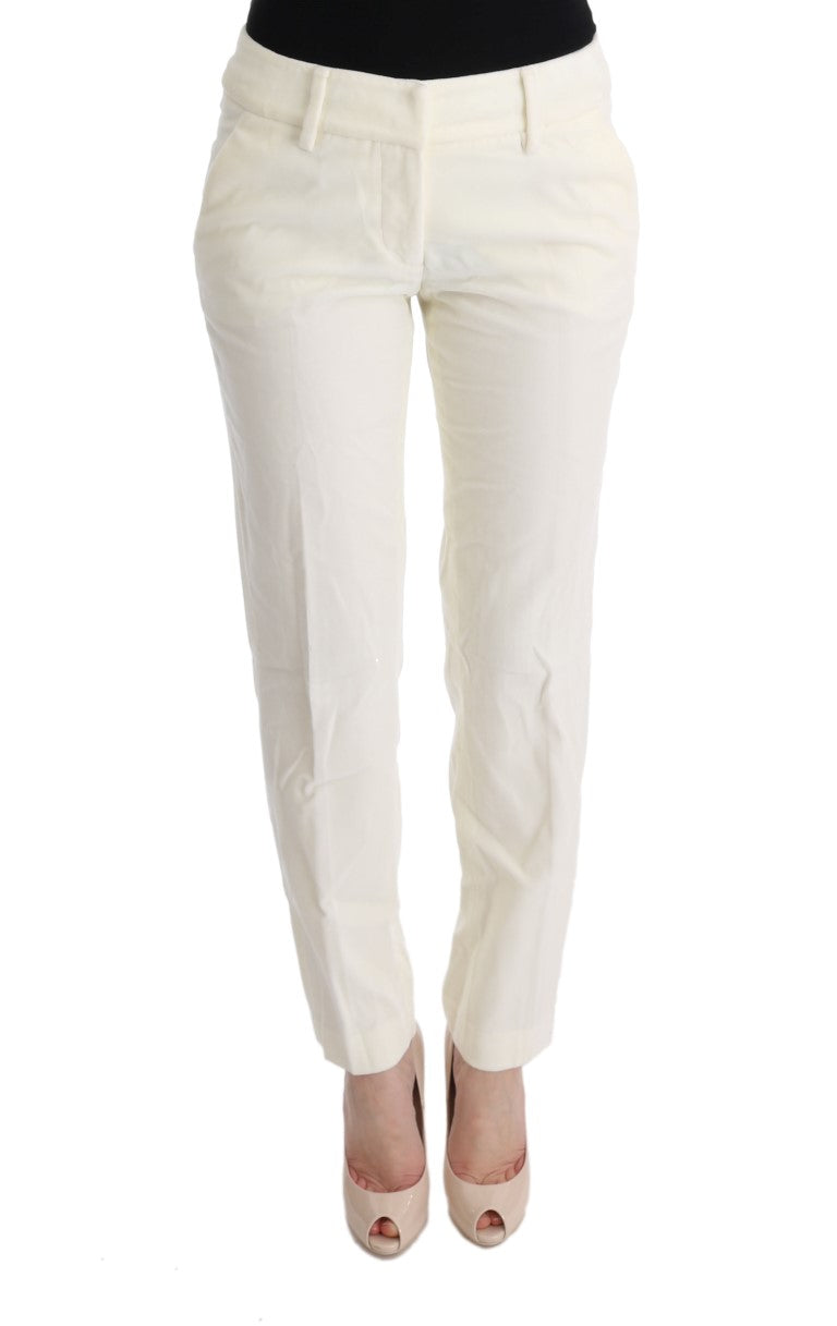 Ermanno Scervino Pantalon Chic Coupe Regular Blanc