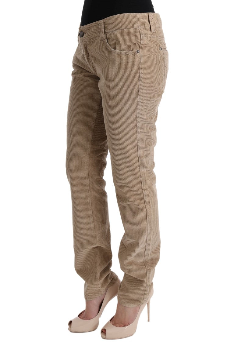 Ermanno Scervino Pantalones beige de corte estándar Luxe