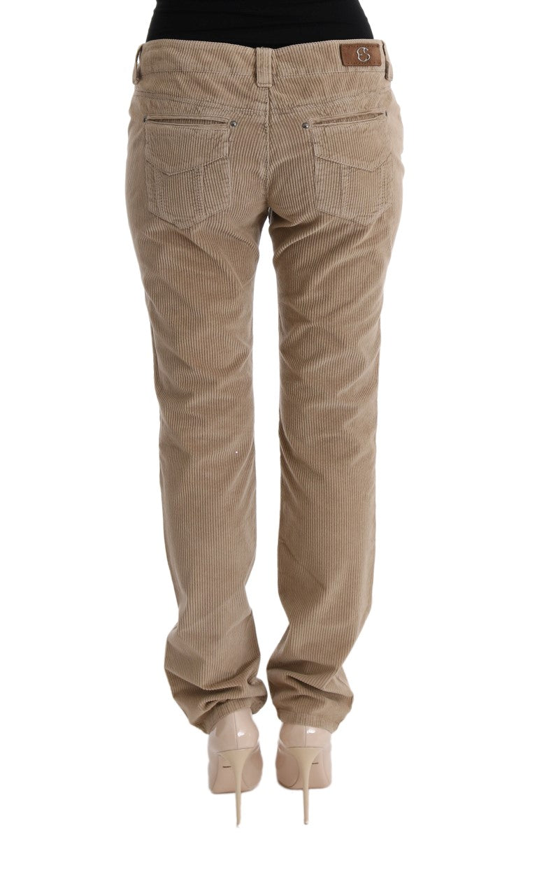 Ermanno Scervino Pantalones beige de corte estándar Luxe