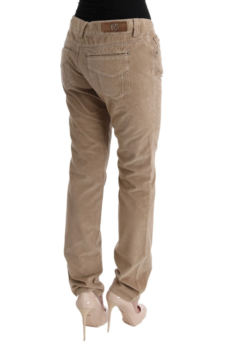 Ermanno Scervino Pantalones beige de corte estándar Luxe