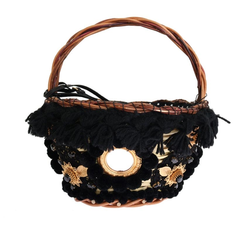 Sac seau en peau de serpent beige et noir chic de Dolce &amp; Gabbana