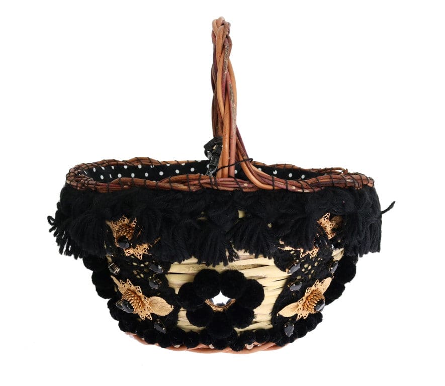 Sac seau en peau de serpent beige et noir chic de Dolce &amp; Gabbana