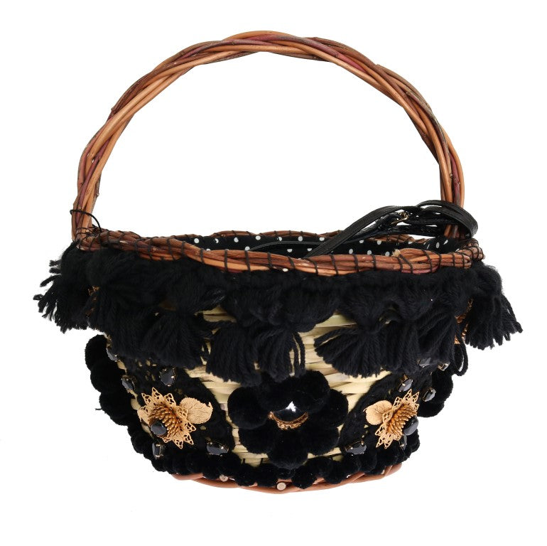 Sac seau en peau de serpent beige et noir chic de Dolce &amp; Gabbana