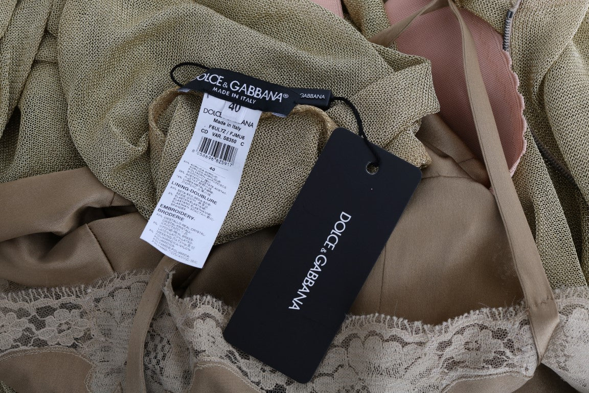 Robe fourreau dorée élégante Dolce &amp; Gabbana