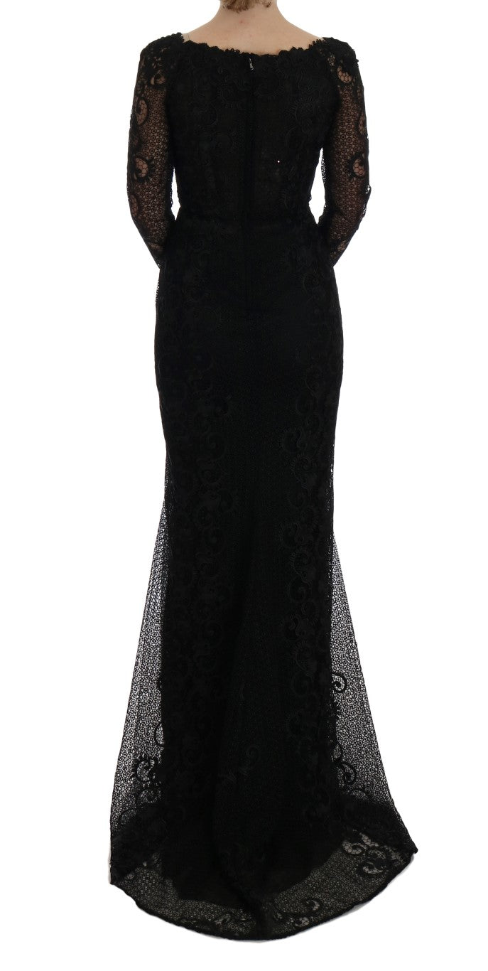 Robe longue fourreau noire élégante Dolce &amp; Gabbana