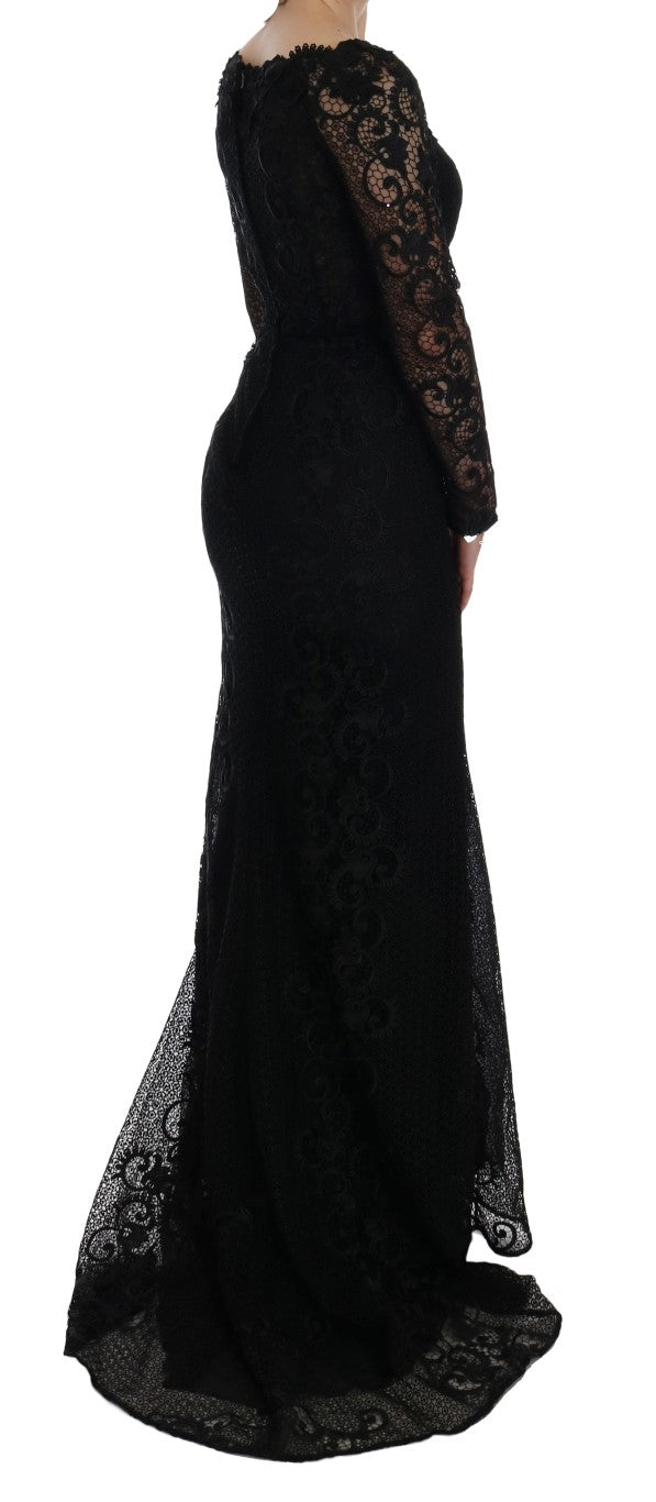 Robe longue fourreau noire élégante Dolce &amp; Gabbana