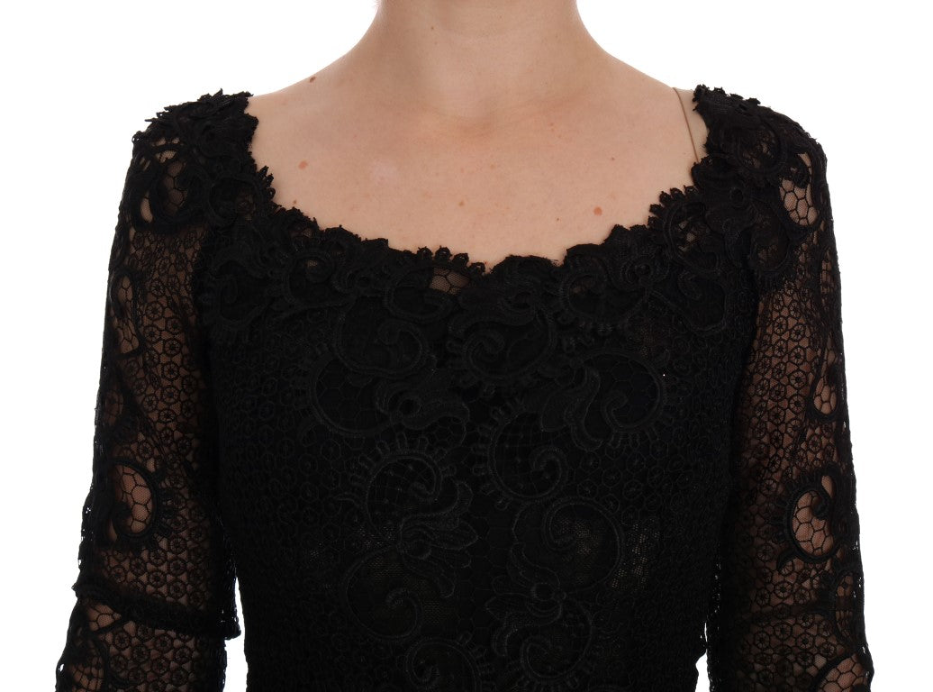 Robe longue fourreau noire élégante Dolce &amp; Gabbana